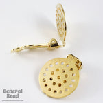 20mm Gold Perforated Ear Clip #EFA023-General Bead