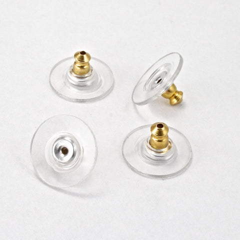 11mm Gold Backed Plastic Earring Clutch #EFA082-General Bead