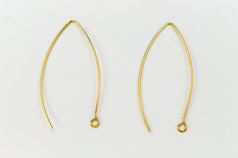 45mm Bright Gold Modern Ear Wire #EFA102-General Bead
