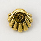 8.5mm Antique Gold Pewter Shell Setting Ear Post #EFA105-General Bead