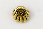 8.5mm Antique Gold Pewter Shell Setting Ear Post #EFA105-General Bead