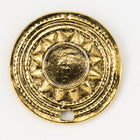 26mm Antique Gold Pewter Sun Disc Ear Post #EFA108-General Bead