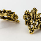 17.5mm x 20.5mm Antique Gold Pewter Floral Spray Ear Post #EFA109-General Bead