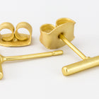 11mm Matte Gold Pewter Bar Ear Post #EFA115-General Bead
