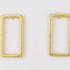 15mm Matte Gold Open Rectangle Pewter Ear Post #EFA118-General Bead