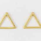11mm Matte Gold Pewter Open Triangle Ear Post #EFA121-General Bead
