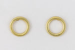 8mm Matte Gold Pewter Circle Ear Post #EFA122-General Bead