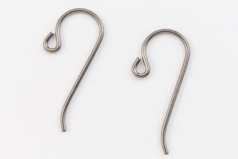 25mm Gray Niobium Shepherd Hook Ear Wire #NFJ017-General Bead