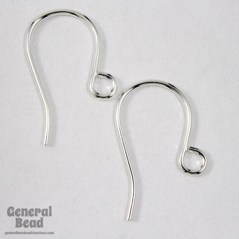 25mm Silver Shepherd Hook Ear Wire-General Bead