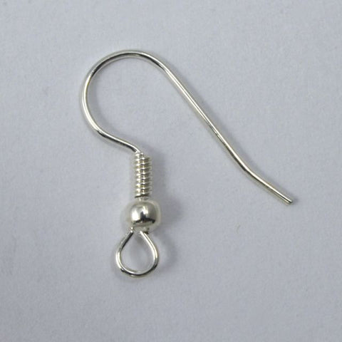 Silver Fish Hook Ear Wire #EFB006-General Bead