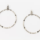 25mm Silver Circle Ear Hoop #EFB015-General Bead