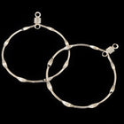 25mm Silver Circle Ear Hoop #EFB015-General Bead