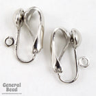6mm Silver Dome Ear Clip with Loop #EFA021-General Bead