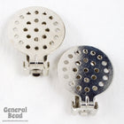 20mm Silver Perforated Ear Clip #EFB023-General Bead