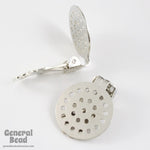 20mm Silver Perforated Ear Clip #EFB023-General Bead