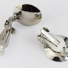 13mm Silver Dapped Ear Clip #EFB064-General Bead