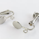 17mm Silver Screw-On Ear Clip with 8mm Pad #EFB080-General Bead