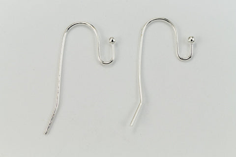 Bright Silver French Wire with Ball #EFB101-General Bead