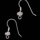 25mm Bright Silver Ear Wire with Textured Ball #EFB103-General Bead
