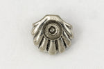 8.5mm Antique Silver Pewter Shell Setting Ear Post #EFB105-General Bead