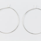 30mm Silver Round 20 Gauge Ear Hoop #EFB113-General Bead