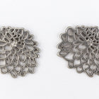 20mm Matte Silver Chrysanthemum Filigree Pewter Ear Post #EFB116-General Bead