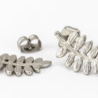 16mm Matte Silver Butternut Tree Branch Pewter Ear Post #EFB117-General Bead