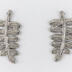 16mm Matte Silver Butternut Tree Branch Pewter Ear Post #EFB117-General Bead