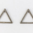 11mm Matte Silver Pewter Open Triangle Ear Post #EFB121-General Bead