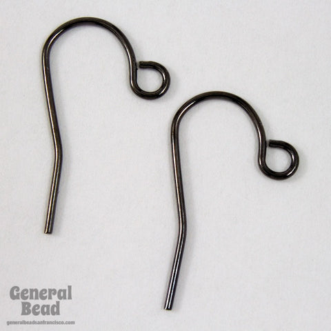 25mm Gunmetal Shepherd Hook Ear Wire-General Bead
