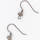 25mm Gunmetal Ear Wire with Textured Ball #EFC103-General Bead