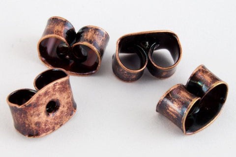 6mm Antique Copper Earring Clutch #EFD017-General Bead