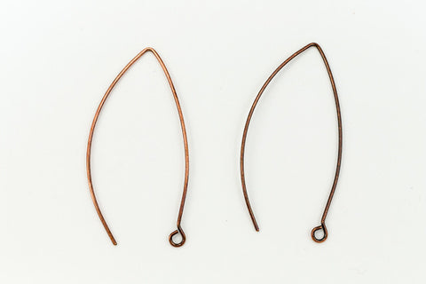45mm Antique Copper Modern Ear Wire #EFD102-General Bead