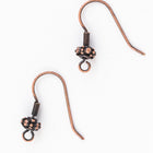 25mm Antique Copper Ear Wire with Textured Ball #EFD103-General Bead