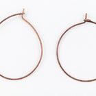 30mm Antique Copper Round 20 Gauge Ear Hoop #EFD113-General Bead