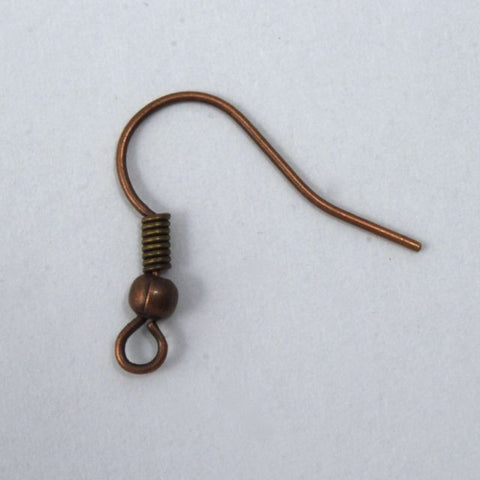 Antique Copper Fish Hook Ear Wire #EFE006-General Bead