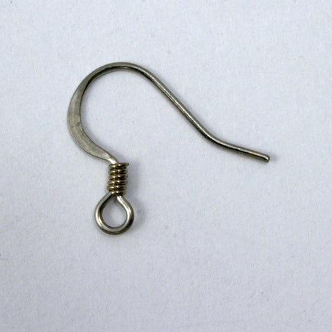 Gunmetal Flat French Ear Wire with Spring #EFF032-General Bead