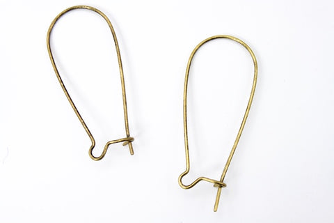 35mm Antique Brass Kidney Wire #EFE098-General Bead