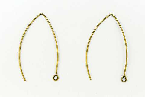 45mm Antique Brass Modern Ear Wire #EFE102-General Bead