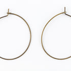 30mm Antique Brass Round 20 Gauge Ear Hoop #EFE113-General Bead