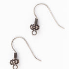 25mm Antique Silver Ear Wire with Textured Ball #EFF103-General Bead