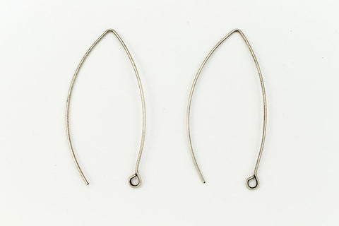 45mm Antique Silver Modern Ear Wire #EFG102-General Bead