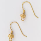 25mm Matte Gold Ear Wire with Textured Ball #EFG103-General Bead