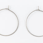 30mm Matte Silver Round 20 Gauge Ear Hoop #EFG113-General Bead