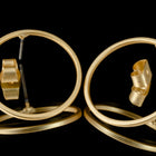 21mm Matte Gold Hypoallergenic Hoop Post #EFD142