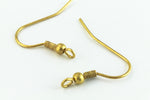 Matte Gold Fish Hook Ear Wire #EFH006-General Bead