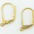 9mm x 17.5mm Matte Gold Leverback Earrings #EFH099-General Bead