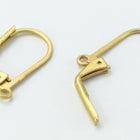 9mm x 17.5mm Matte Gold Leverback Earrings #EFH099-General Bead