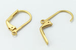 9mm x 17.5mm Matte Gold Leverback Earrings #EFH099-General Bead