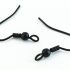 Matte Black Fish Hook Ear Wire #EFI006-General Bead